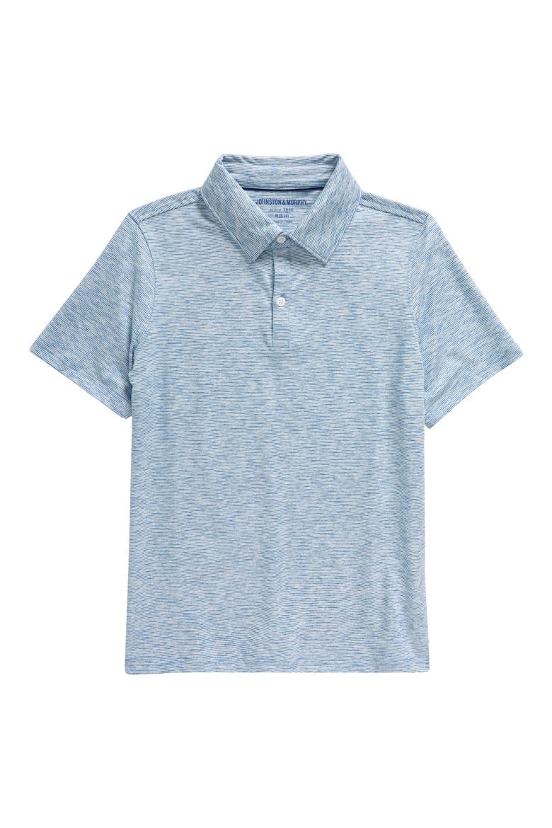 Kids' Micro Stripe Polo, Main, color, BLUE