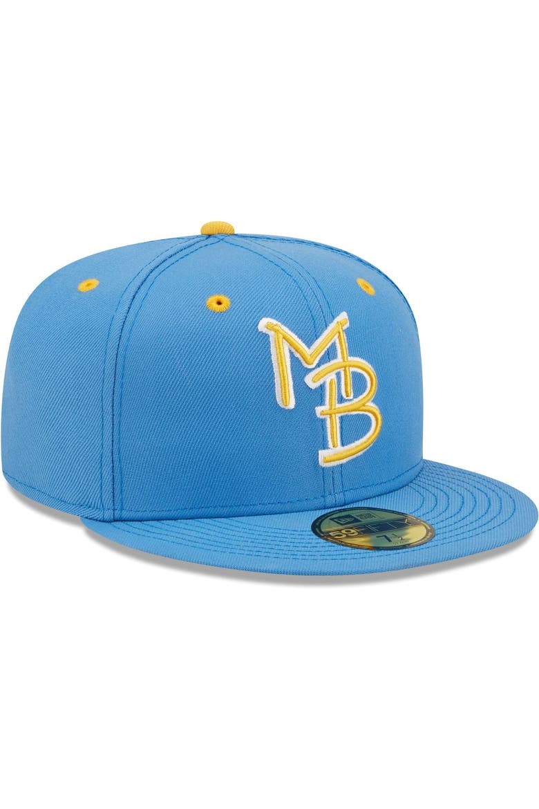 Men's New Era Royal Myrtle Beach Pelicans Authentic Collection Team Home 59FIFTY Fitted Hat, Alternate, color, Royal
