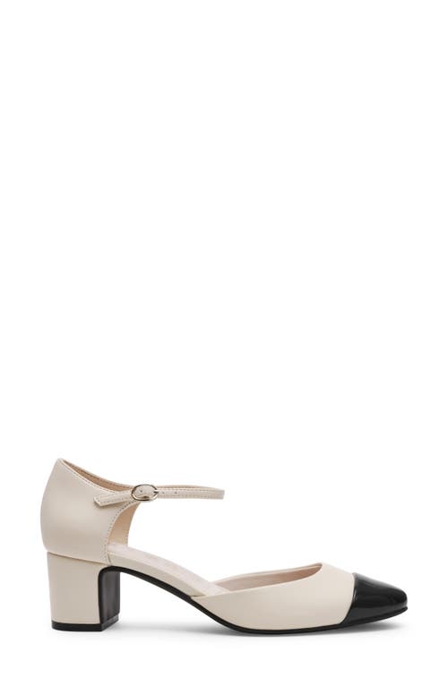 Anne Klein Picus Ankle Strap Pump In White