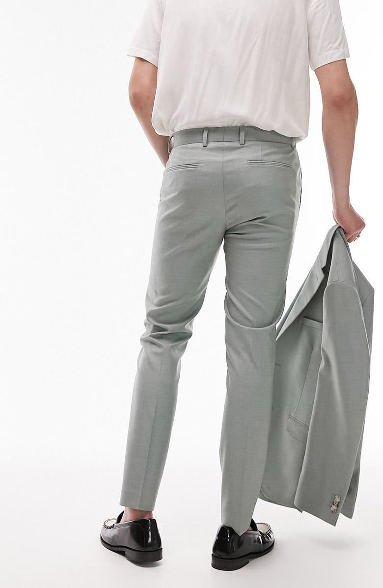 Topman Skinny Fit Stretch Flat Front Dress Pants, Alternate, color, 
