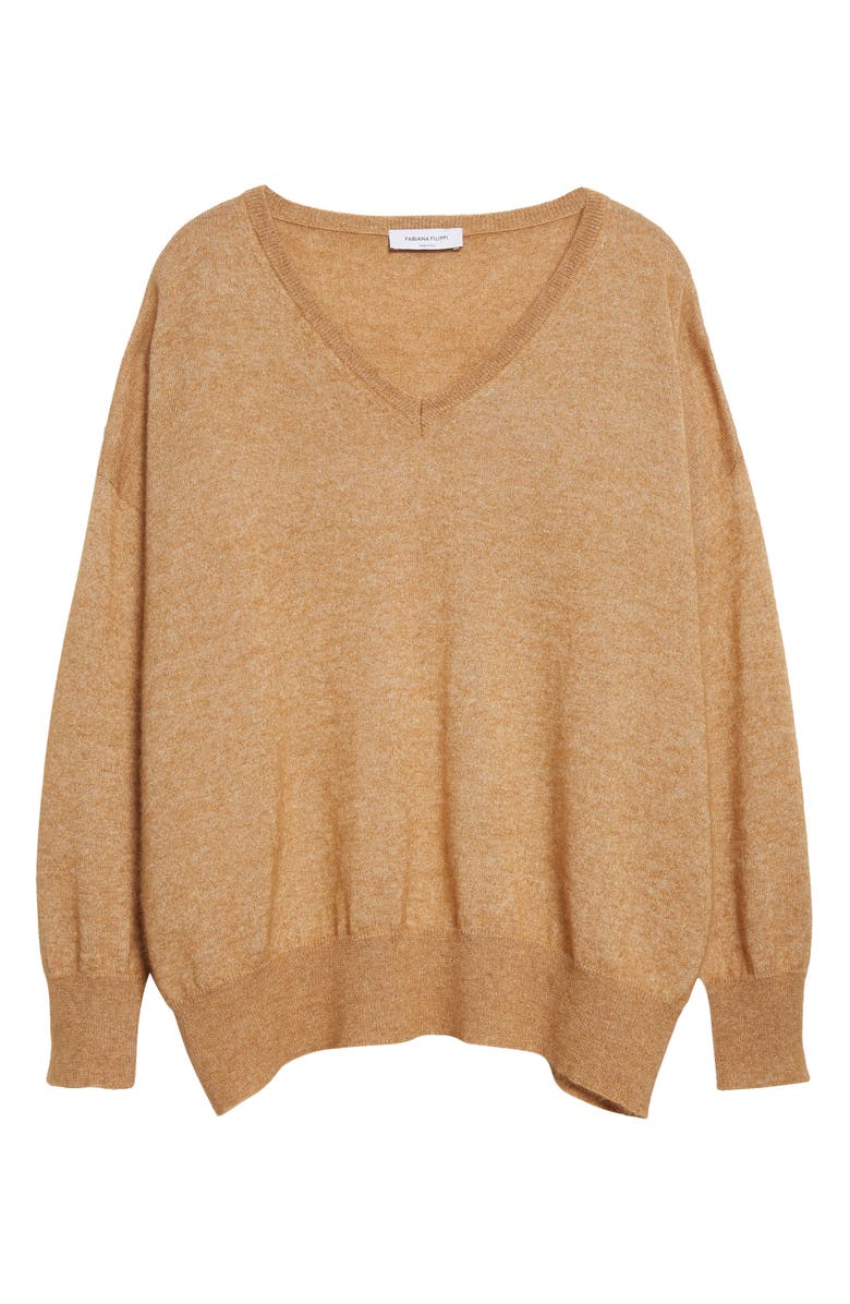 Fabiana Filippi Alpaca & Cotton V-Neck Sweater, Alternate, color, 