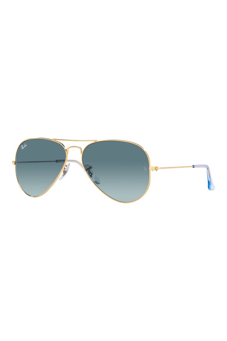 Small Original 55mm Aviator Sunglasses, Alternate, color, GOLD