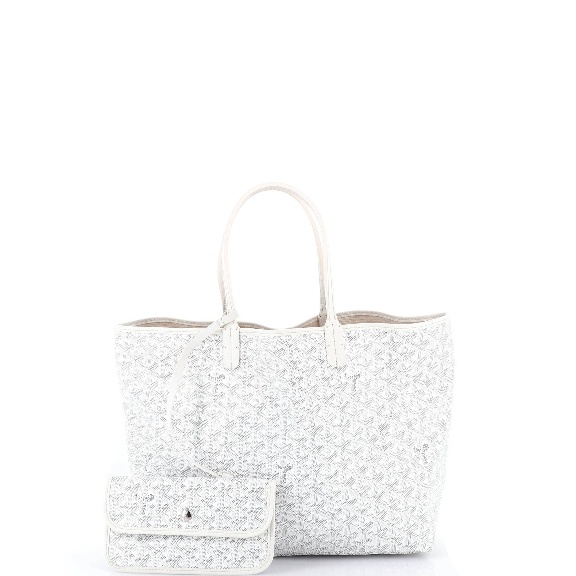 Pre-Owned Goyard Saint Louis Tote Coated Canvas PM, Alternate, color, White