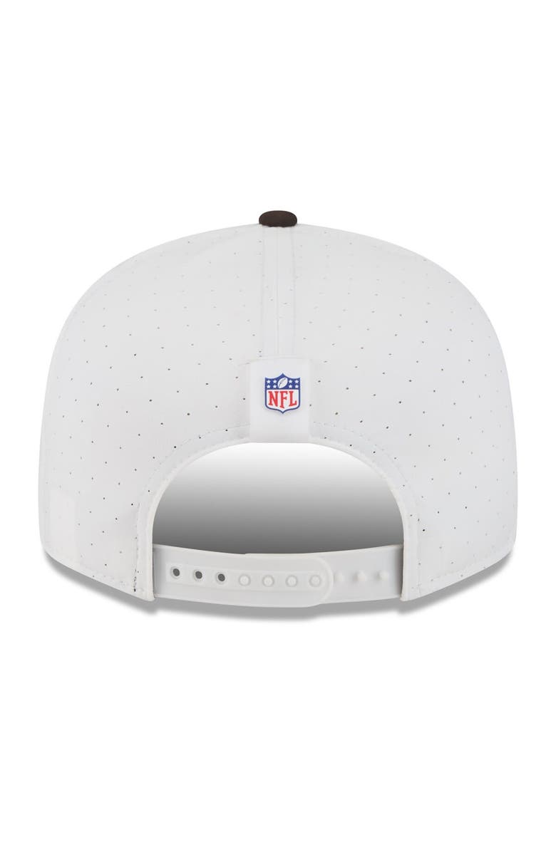 New Era Men's New Era  White/Brown Cleveland Browns 2025 NFL Training Camp Split Panel 9FIFTY Snapback Hat, Alternate, color, 
