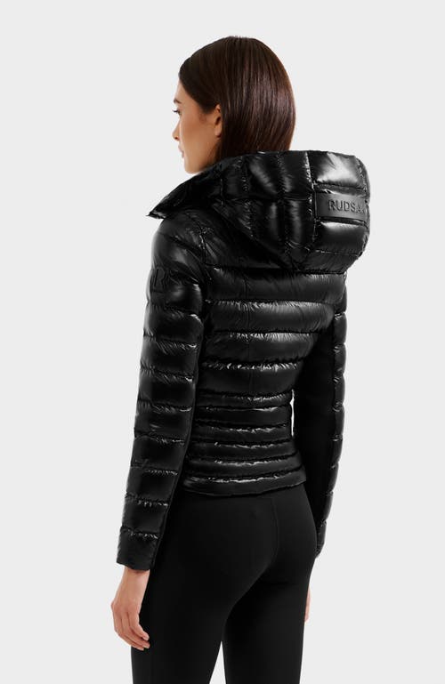 Rudsak Melissa Glossy Lightweight Down Puffer In Black