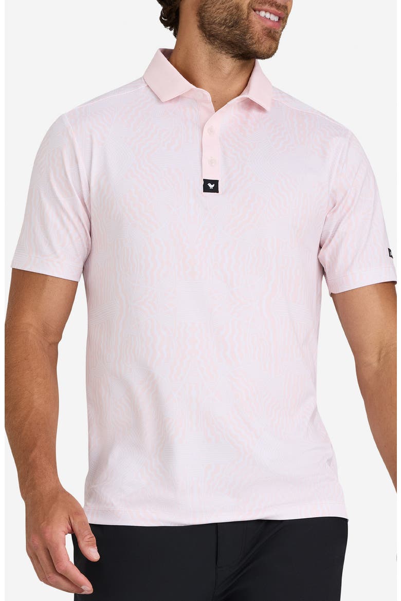 Core Abstract Print Performance Golf Polo, Main, color, PERU NIGHTS - PINK DOGWOOD
