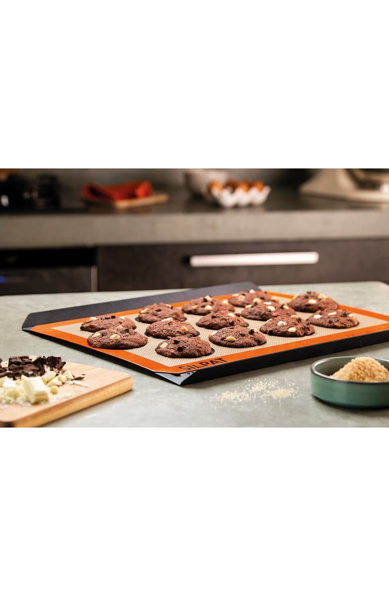 Silpat Perfect Cookie Non-Stick Silicone Baking Mat, 11-5/8" x 16-1/2", Alternate, color, Orange