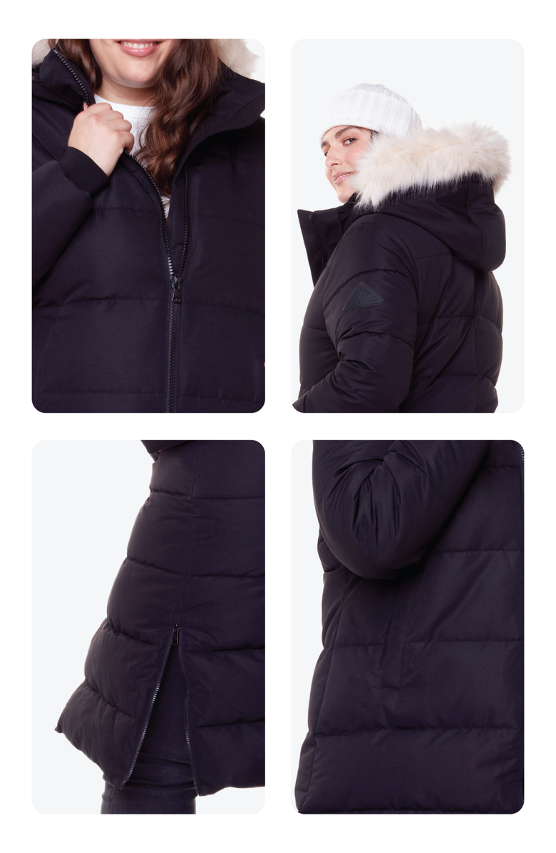 Alpine North KLUANE PLUS SIZE - Vegan Down Ultra Long Winter Parka, Alternate, color, Black