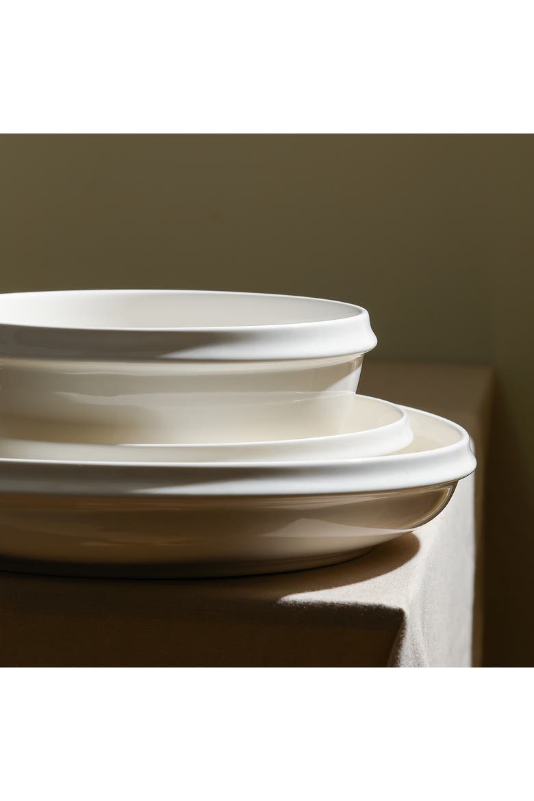 Verso Porcelain 4-Piece Dinner Plate Set, Alternate, color, White