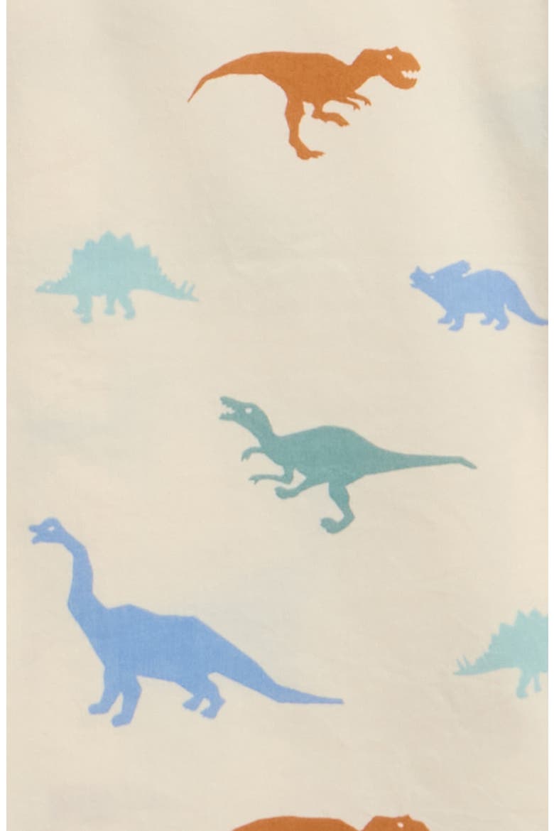 Kids' Dinos Short Sleeve Cotton Button-Up Shirt, Alternate, color, BEIGE
