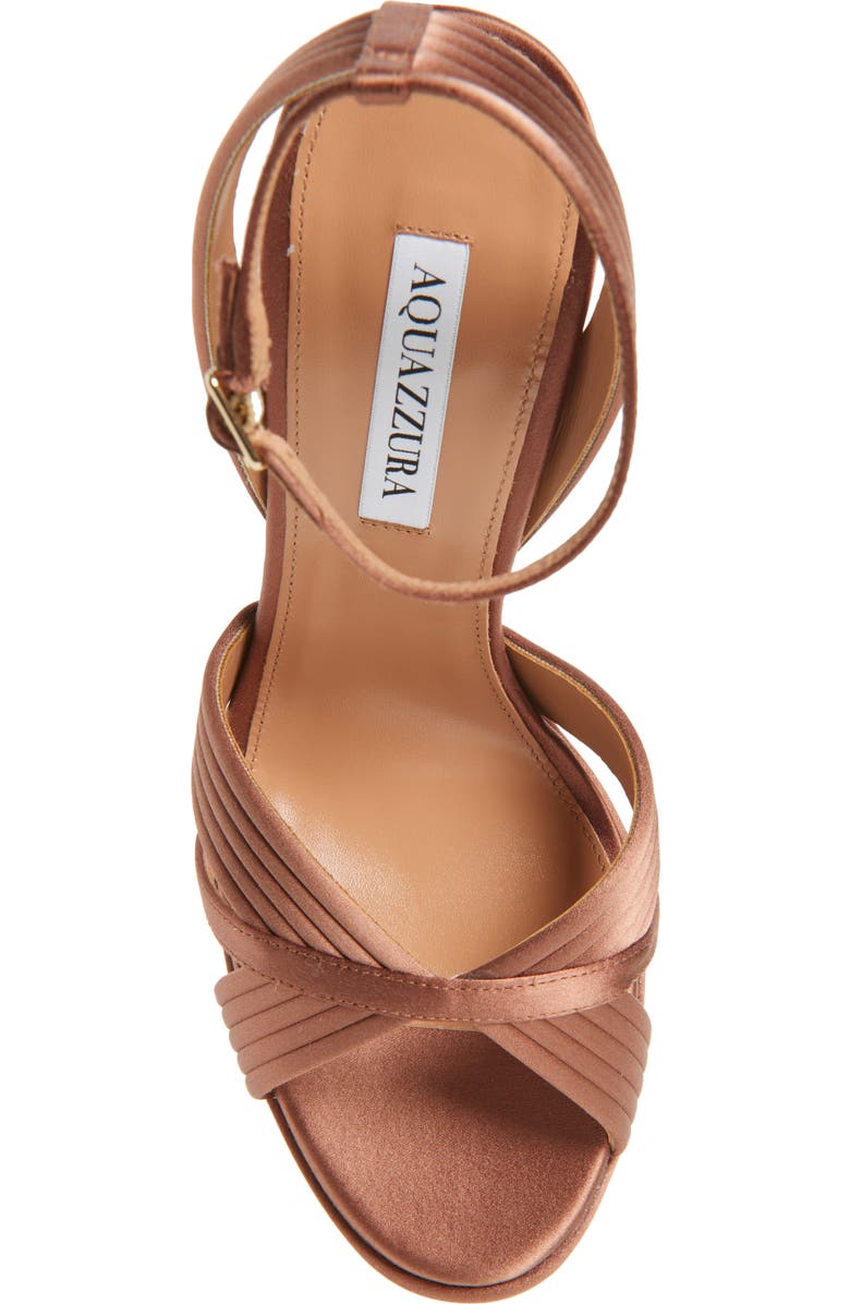 Aquazzura Sundance Platform Sandal, Alternate, color, Walnut
