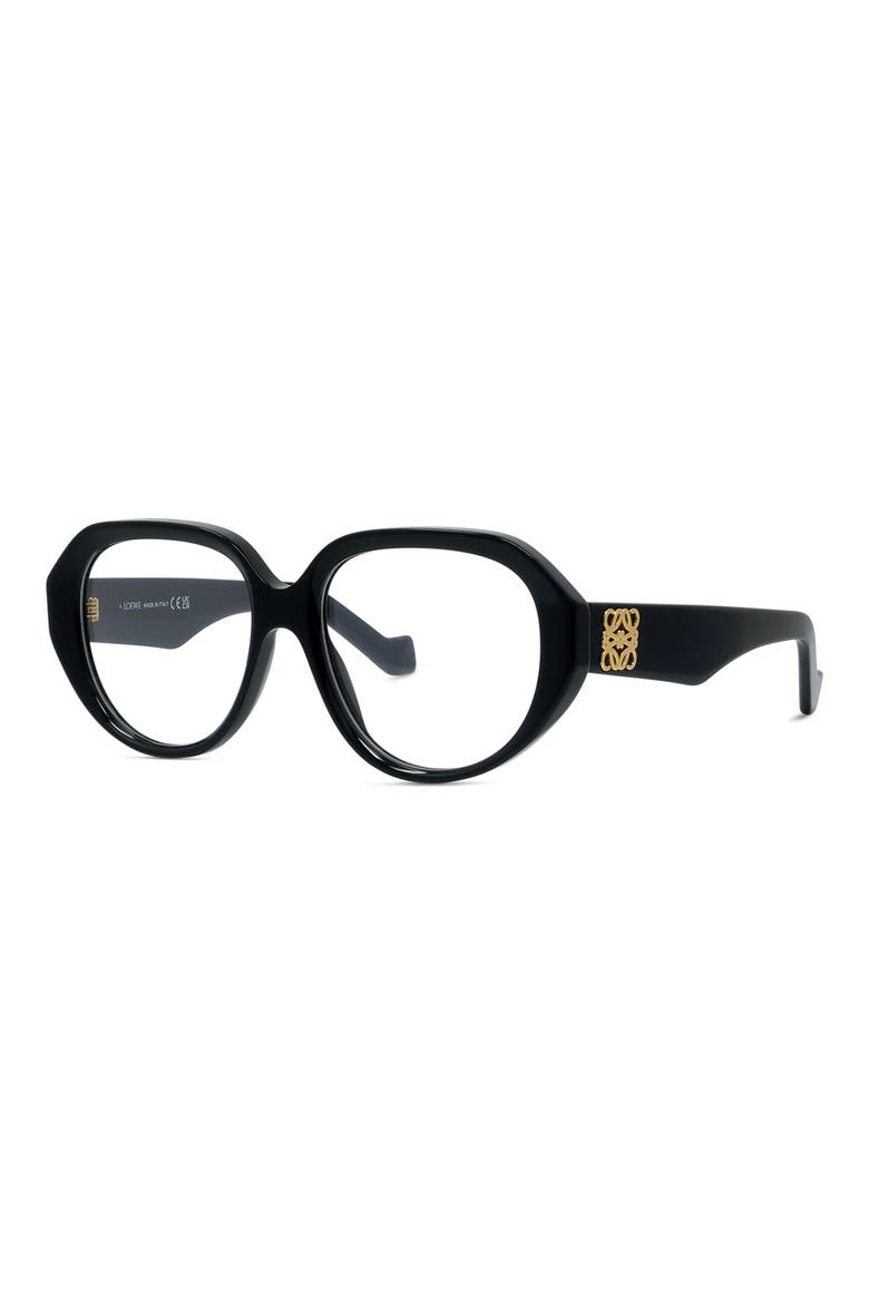 Anagram 54mm Geometric Optical Glasses, Alternate, color, SHINY BLACK