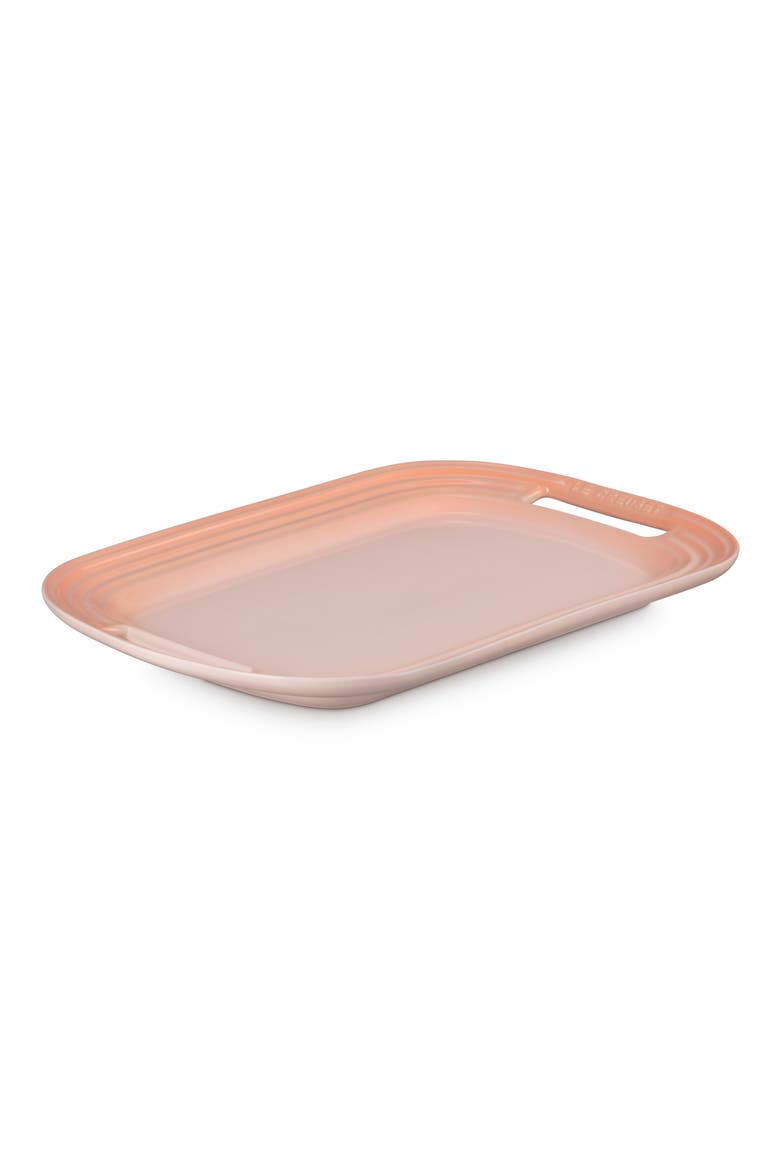 Stoneware Serving Platter, Alternate, color, PEACH