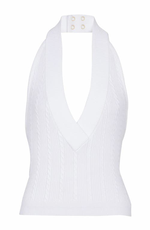 Balmain Cable-knit Halterneck Top