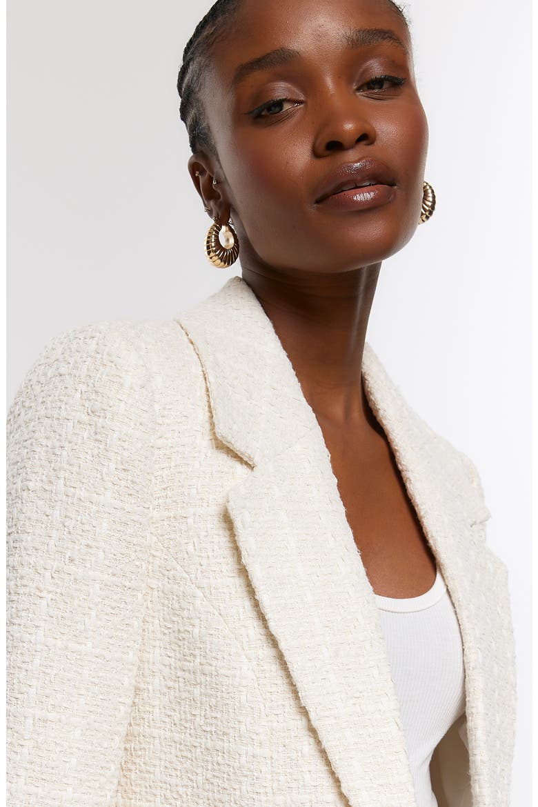 Bouclé Blazer, Alternate, color, CREAM