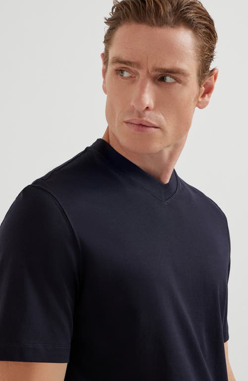 Brunello Cucinelli Men Brunello Cucinlli V-neck T-shirt In Blue