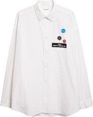 Undercover Embroidered Patch Button-Up Shirt