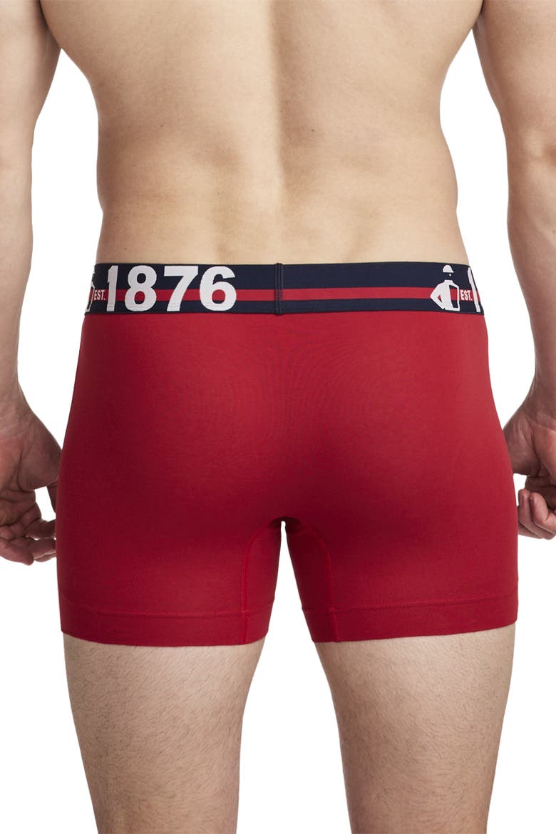 Men's 1876 Collection Cotton Stretch 5.5" Boxer Brief, Alternate, color, 1876 Vivid Red