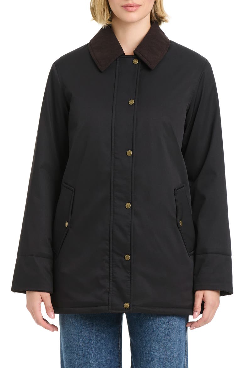Water Resistant Barn Jacket, Main, color, BLACK