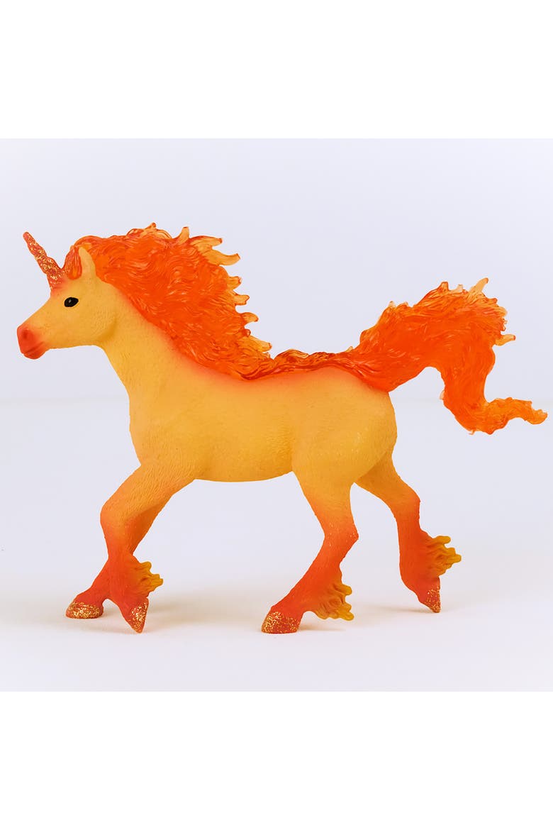 Bayala Elementa Fire Unicorn Stallion, Collectible Figurine, Kids, Alternate, color, Multicolored