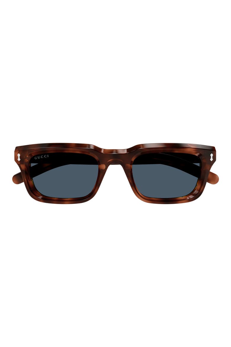 51mm Rectangular Sunglasses, Main, color, HAVANA