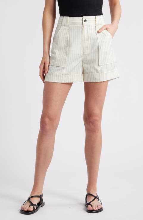 Maryam Pinstripe Cargo Shorts