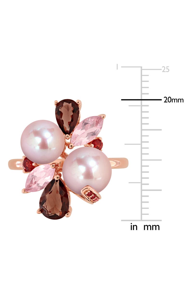 DELMAR 7-8.5mm Pink Cultured Freshwater Pearl Ring, Alternate, color, 