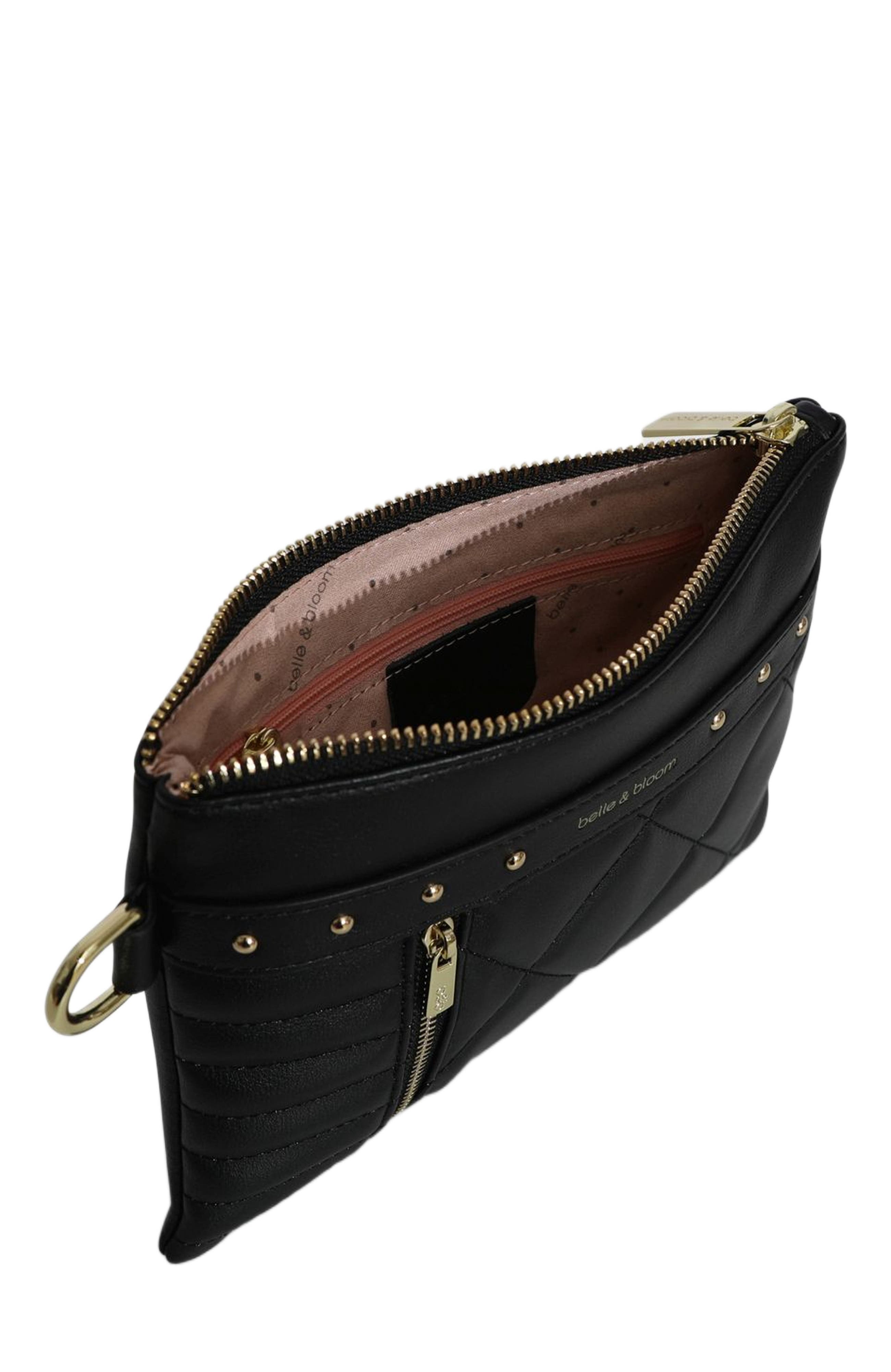 Belle & Bloom Be Mine Quilted Pouch, Alternate, color, Black