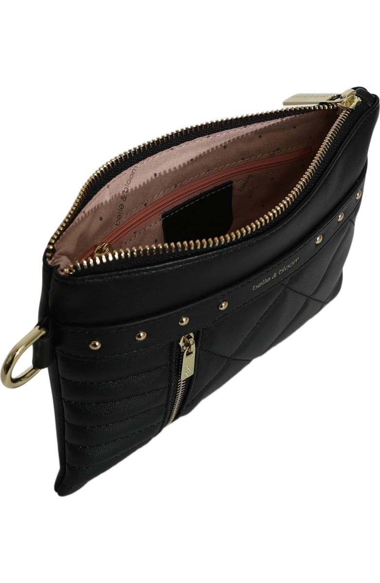 Belle & Bloom Be Mine Quilted Pouch, Alternate, color, Black