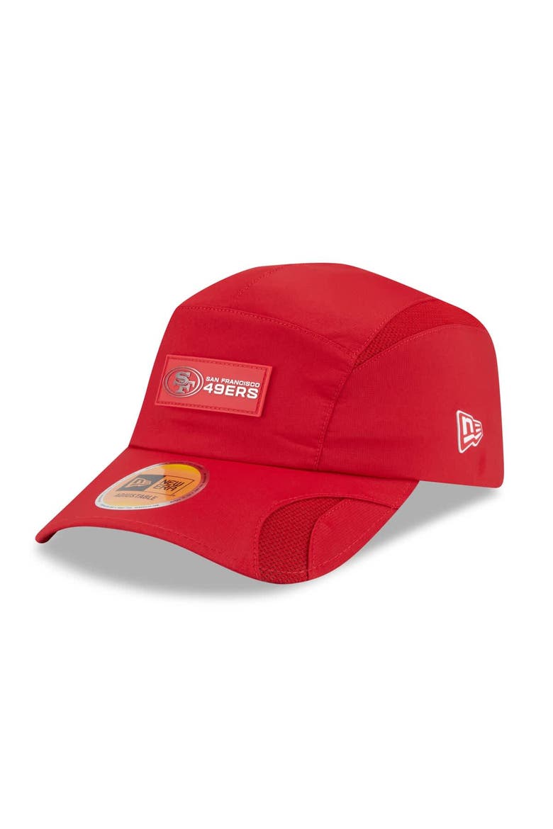 Men's New Era Scarlet San Francisco 49ers 2025 Sideline  Runner Adjustable Hat, Main, color, Scarlet