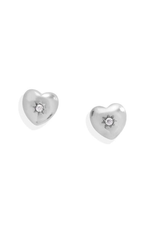 Puffy Heart Mini Stud Earrings