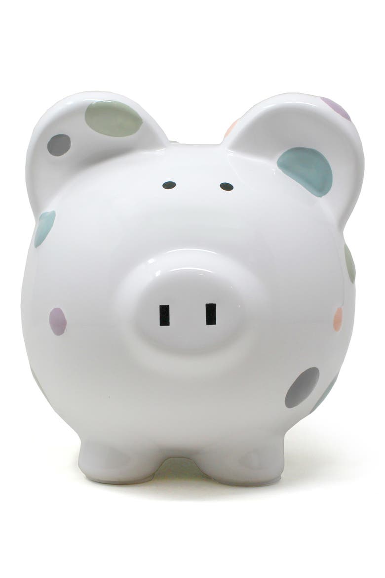 Pastel Polka Dot Piggy Bank, Alternate, color, NO COLOR