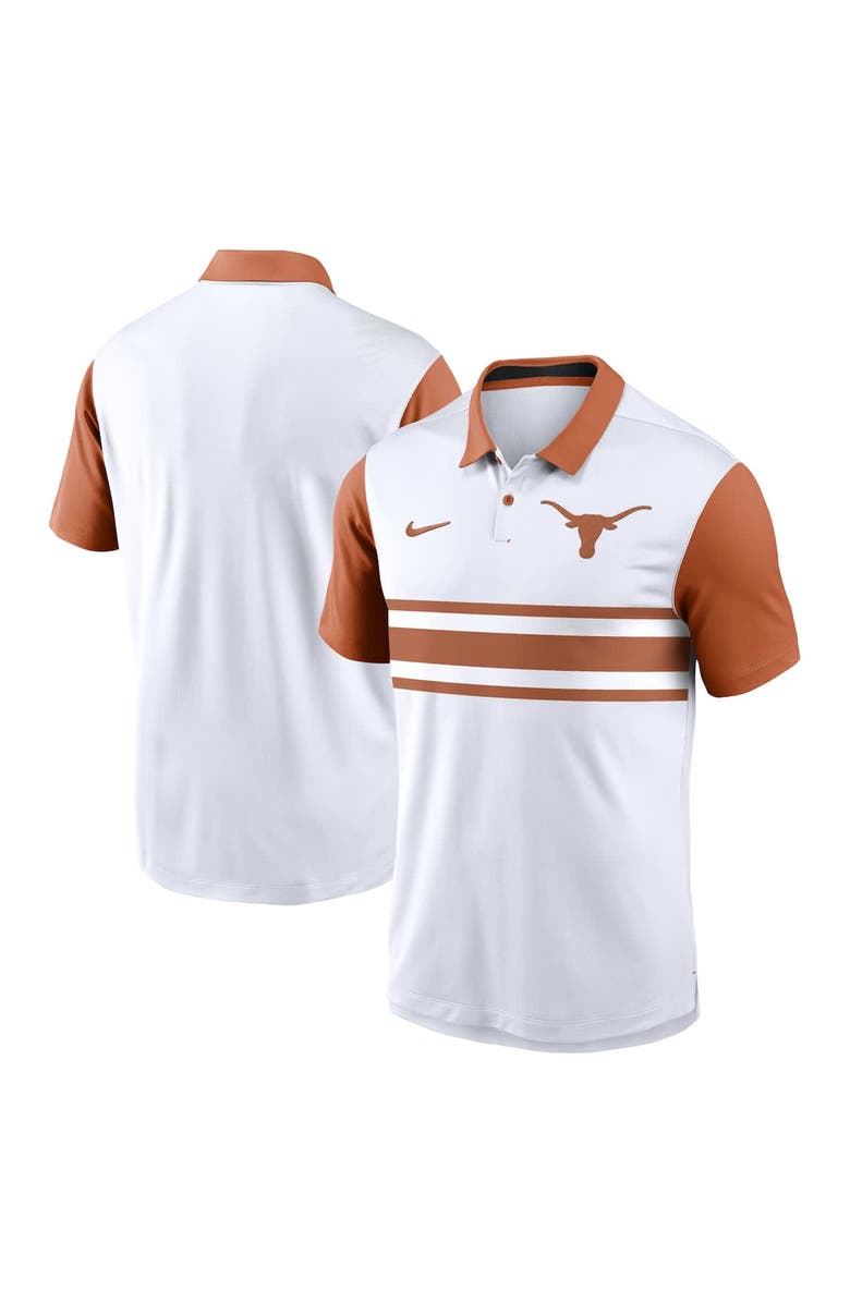 Nike Men's Nike White Texas Longhorns Primetime Campus Vapor Performance Polo, Alternate, color, White