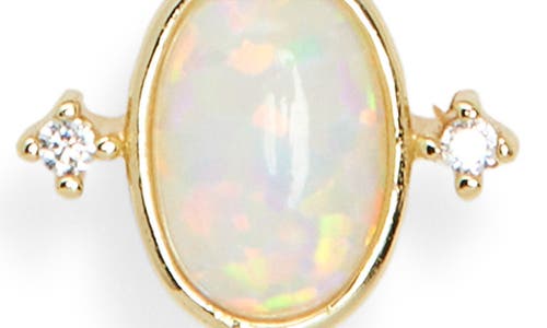 Argento Vivo Imitation Opal & Cubic Zirconia Pendant Necklace