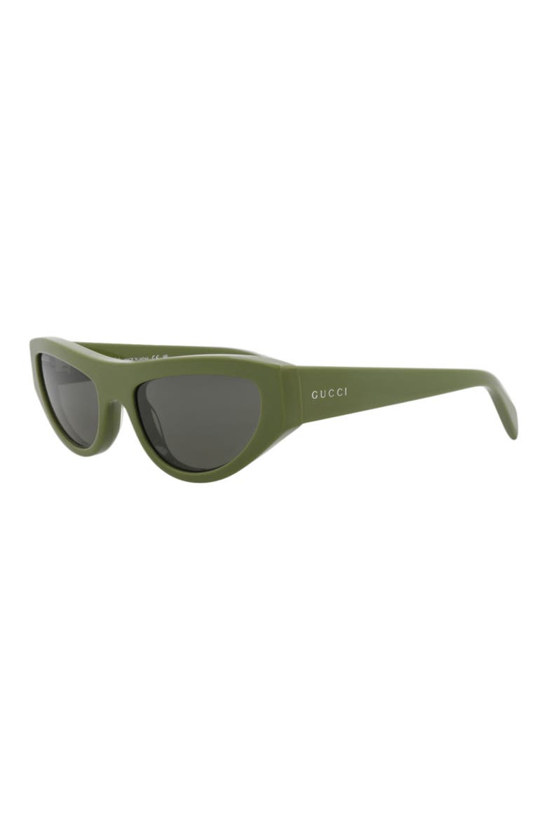 55mm Cat Eye Sunglasses, Alternate, color, GREEN GREEN GREY