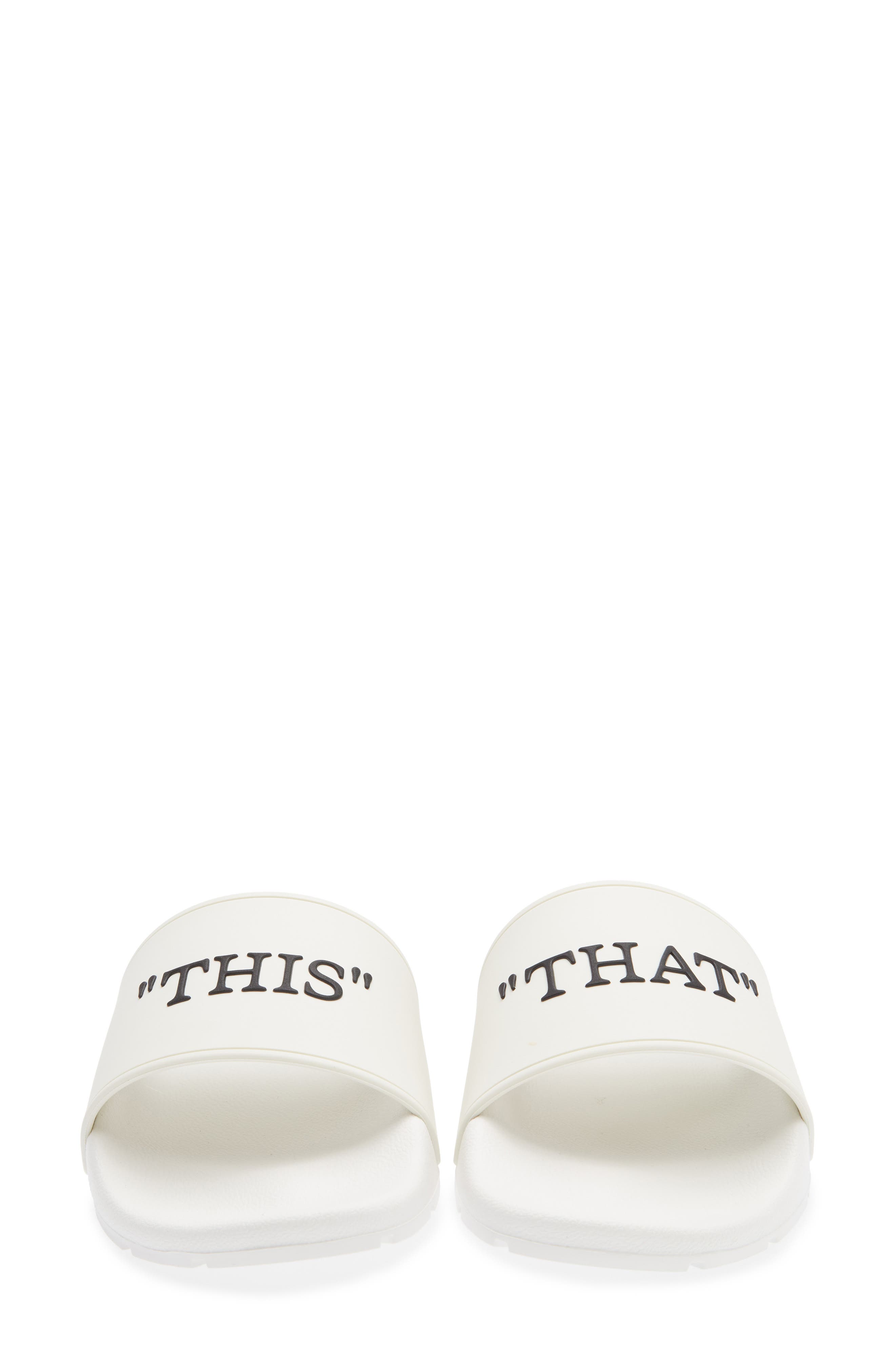 This That Slide Sandal, Alternate, color, WHITE - BLACK