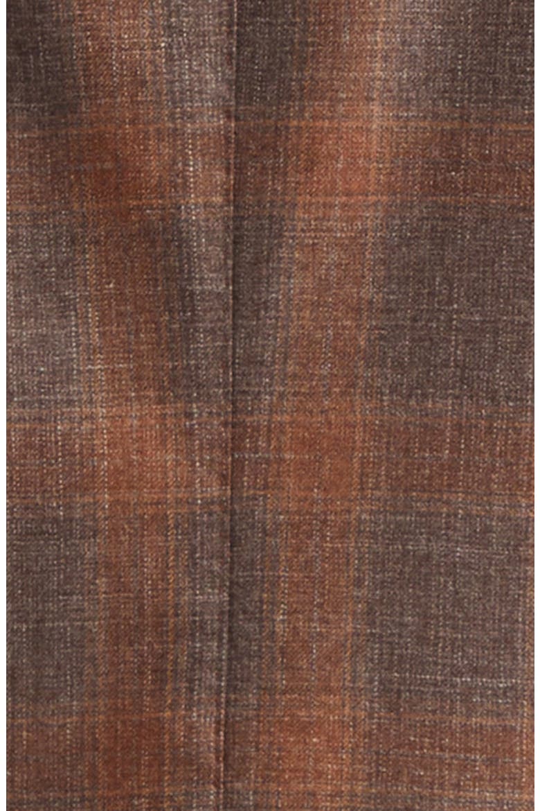 K-Jacket Brown & Red Check Wool Blend Sport Coat, Alternate, color, RUST