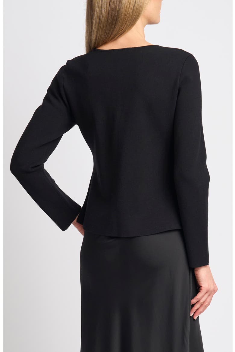 Kaallie Peplum Top Twofer Midi Dress, Alternate, color, RICH BLACK