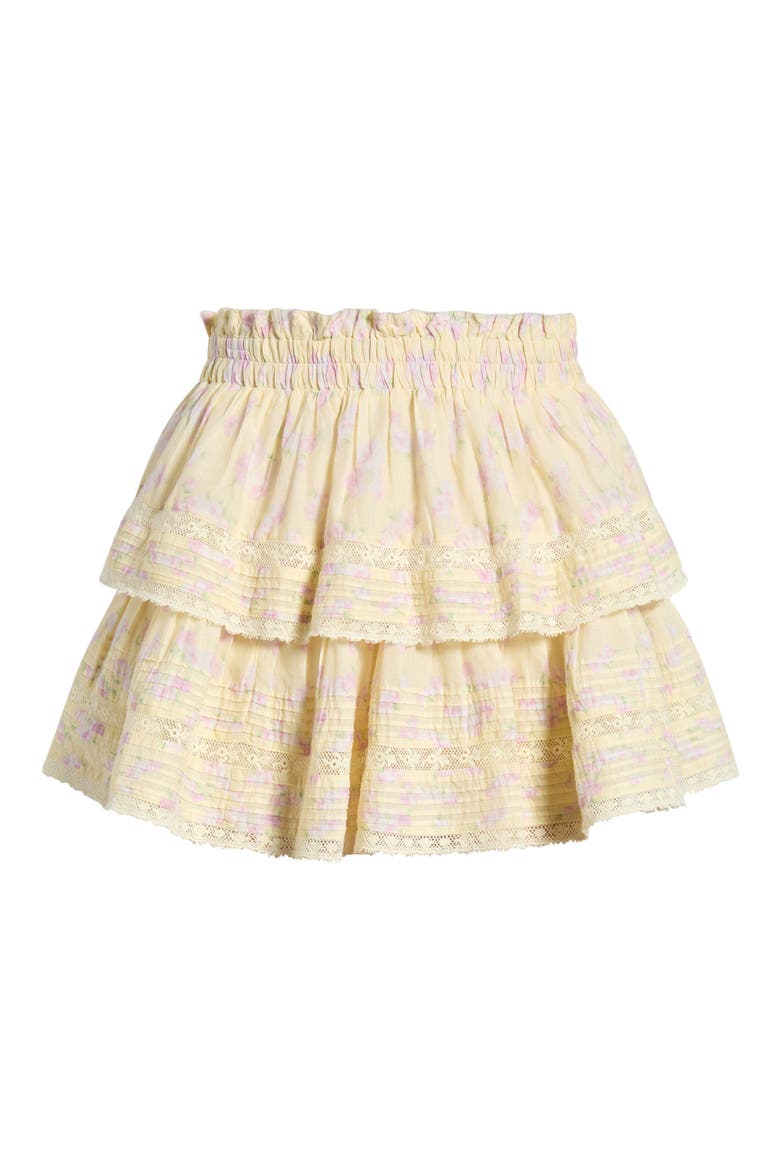Layered Ruffle Miniskirt, Alternate, color, LEMON SPRITZ