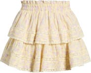 LoveShackFancy Layered Ruffle Miniskirt