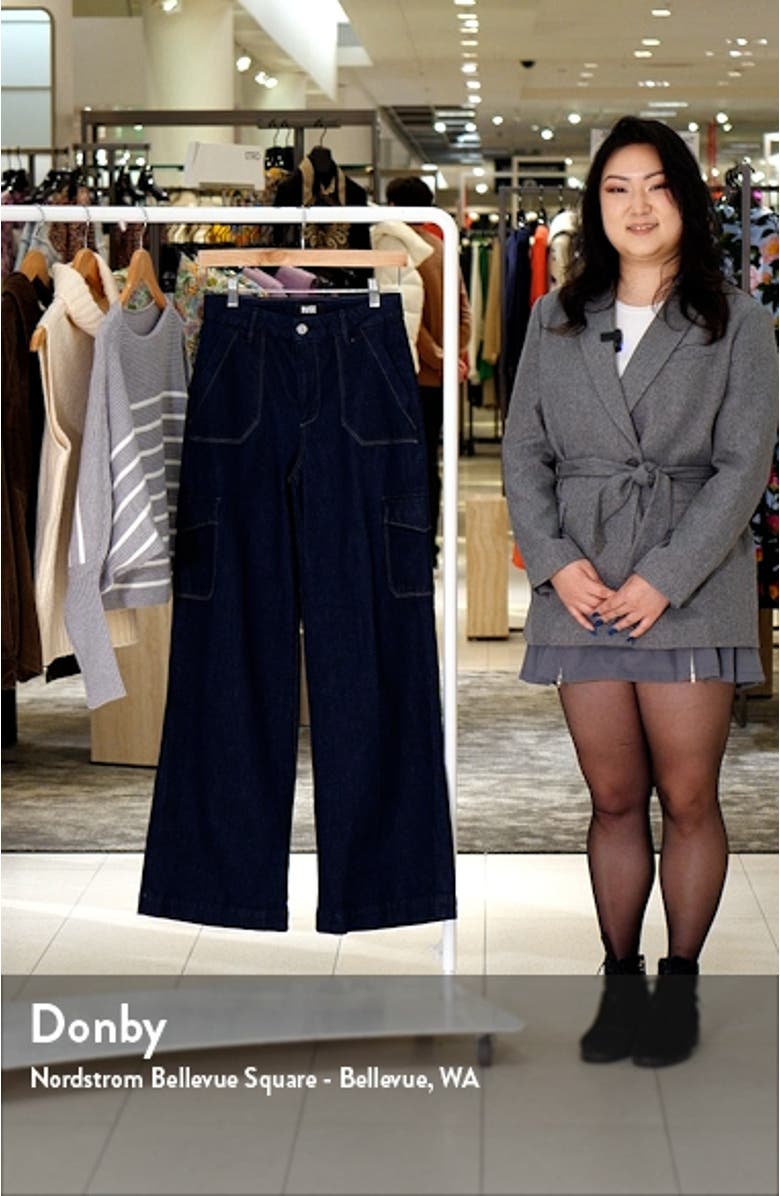 Harper High Waist Wide Leg Cargo Jeans, sales video thumbnail