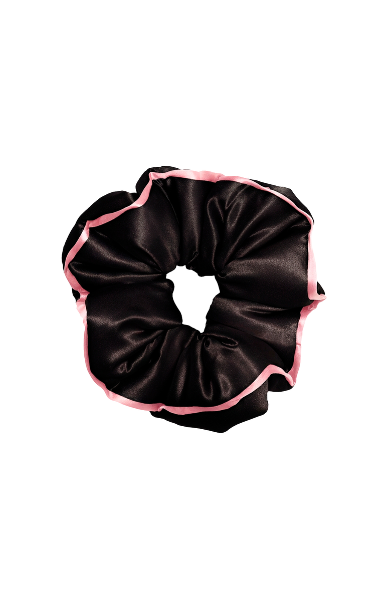 Drowsy Silk Padded Scrunchie, Main, color, Black & Pink