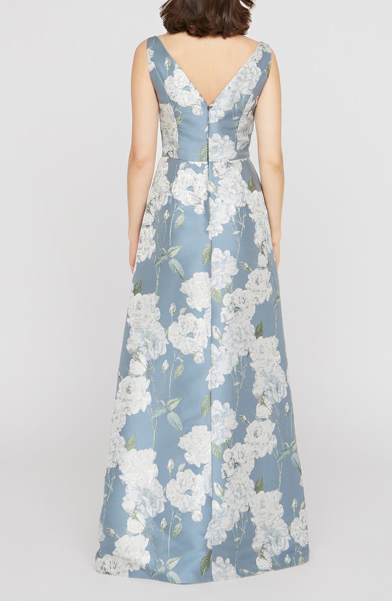 Kay Unger Grania Sleeveless Maxi Jumpsuit, Alternate, color, Slate Blue