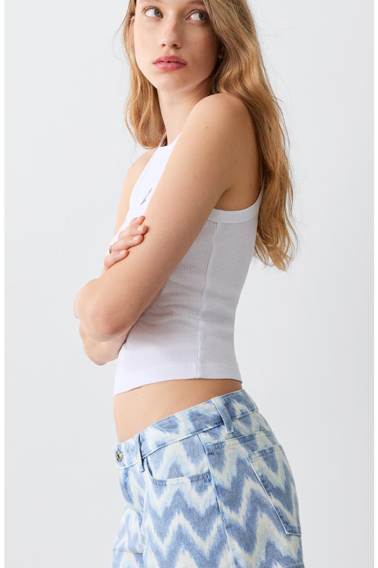 Micro Fit Low Waist Jeans, Alternate, color, SKY BLUE