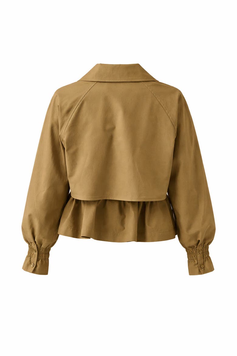Yareli Shirt Collar Cotton Jacket, Alternate, color, CAMEL