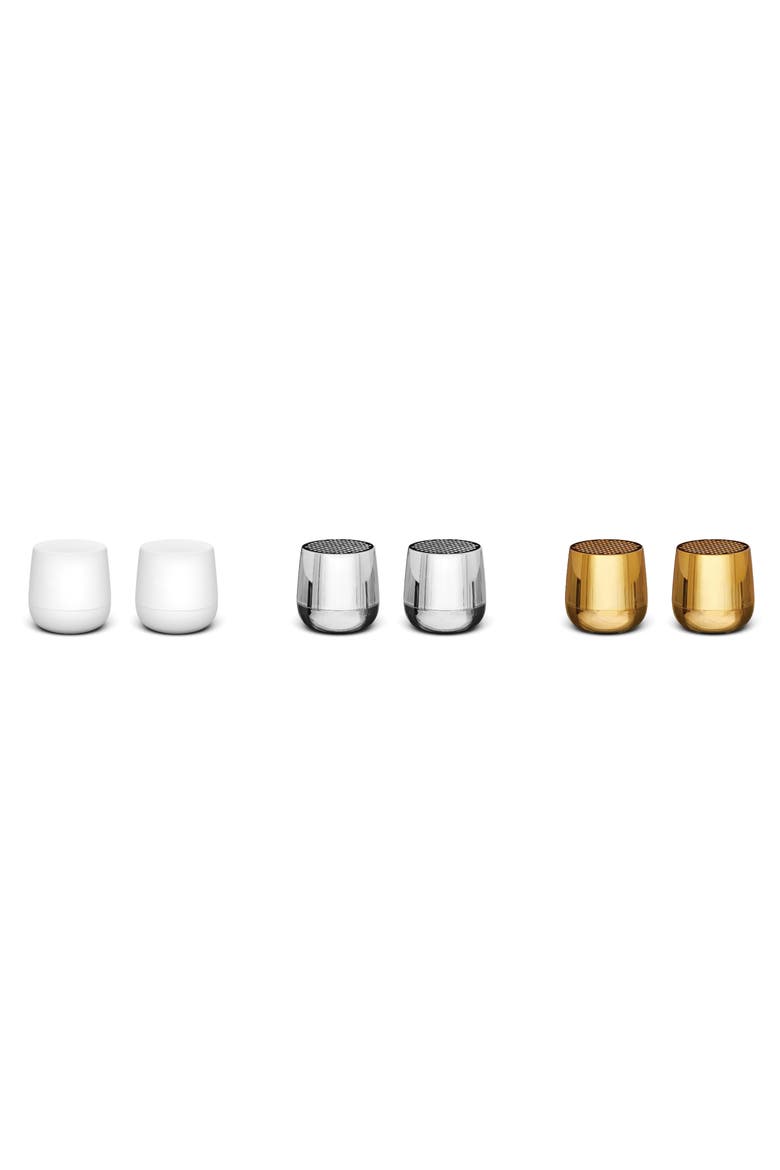 MINO PLUS 2-Pack Bluetooth® Speakers, Alternate, color, METALLIC CHROME
