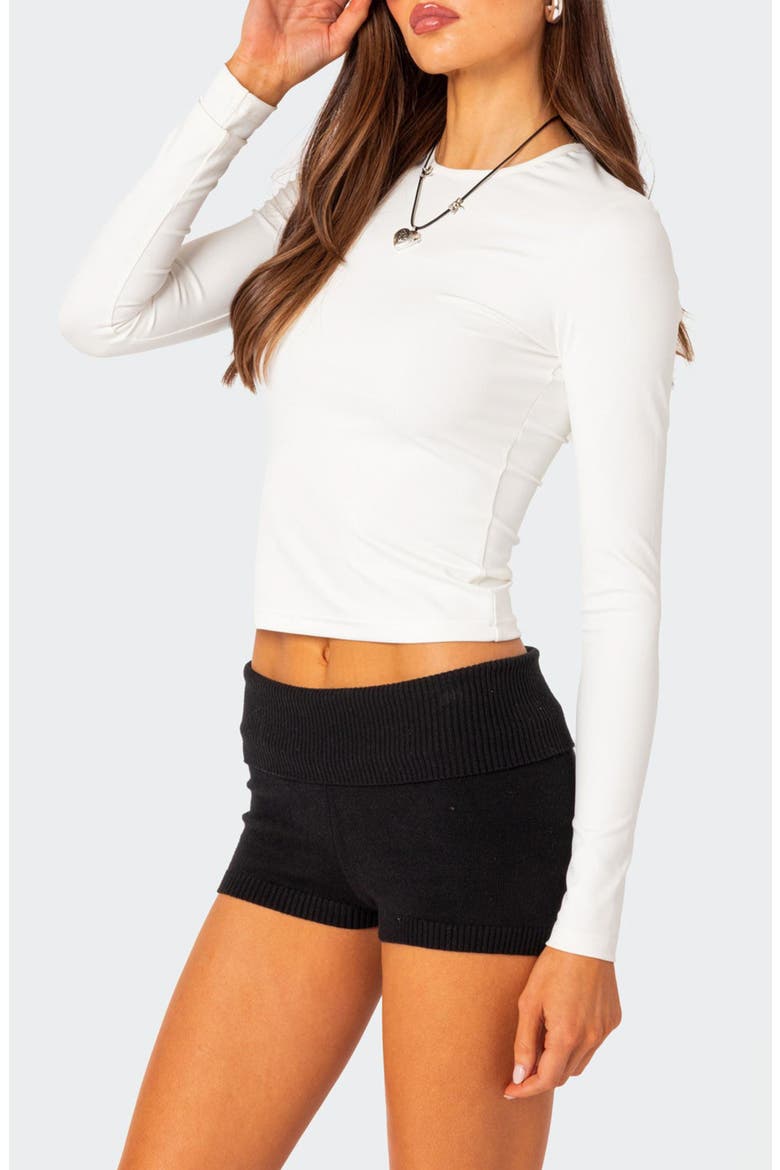 Tay Long Sleeve Crop Top, Alternate, color, WHITE