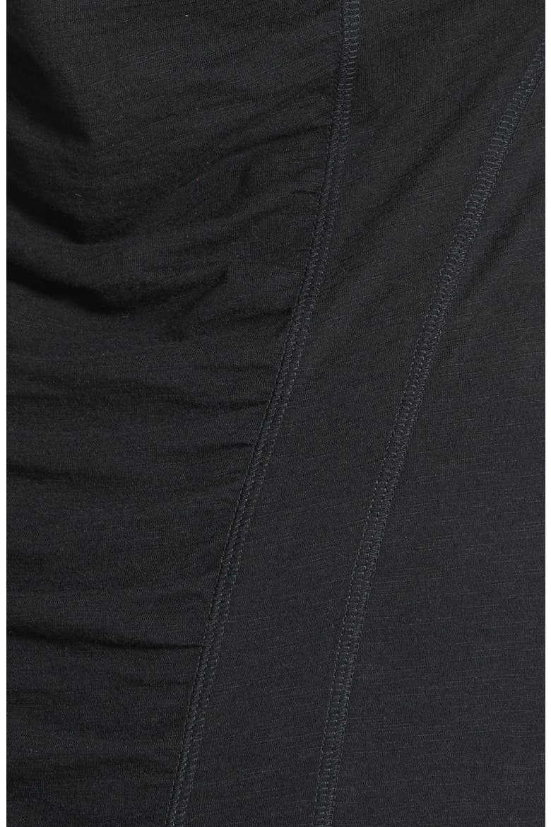 'All Shirred Up Too' Pullover, Alternate, color, BLACK