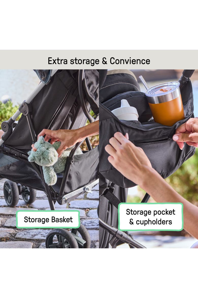 3D Mini Convenience Stroller, Alternate, color, SLATE