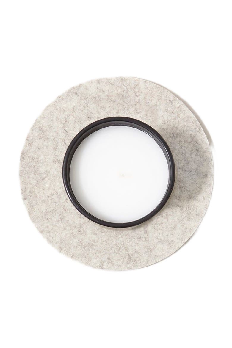Merino Wool 8" Round Trivet, Main, color, Heather White